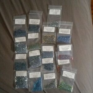 Hotpress rhinestones.  17 packets